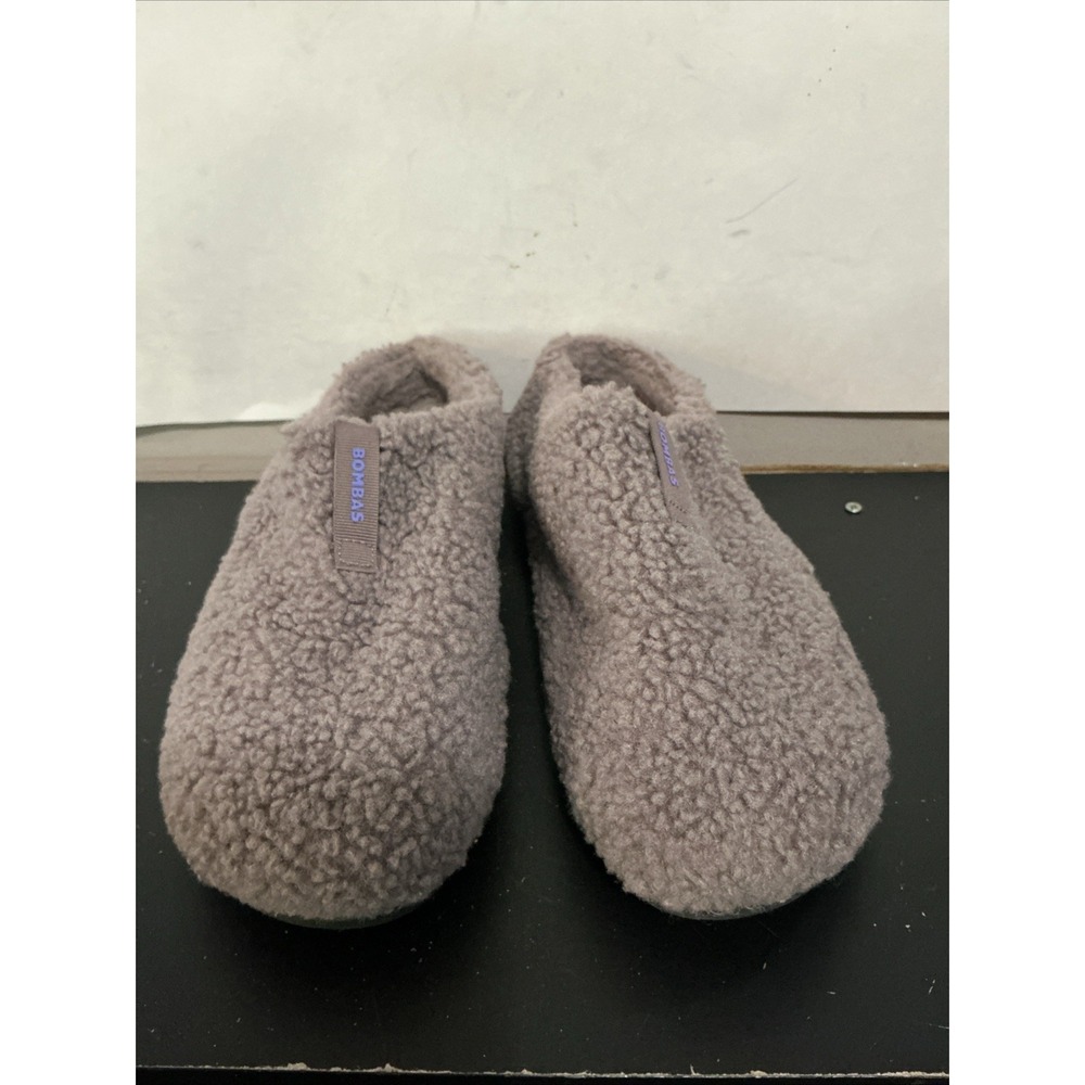 Bombas Sunday Slippers Womens 11 Lavender Gray Cozy Sherpa House Shoes Slip On
